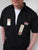 Ben Davis Short Sleeve Half Zip Work Shirt  BLACK