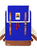 YKRA Matra Mini Leather Strap Backpack - BLUE